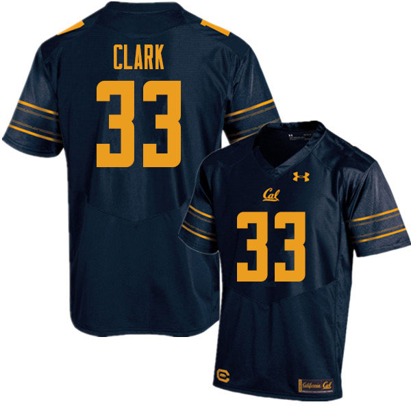 Men #33 Derrick Clark Cal Bears UA College Football Jerseys Sale-Navy